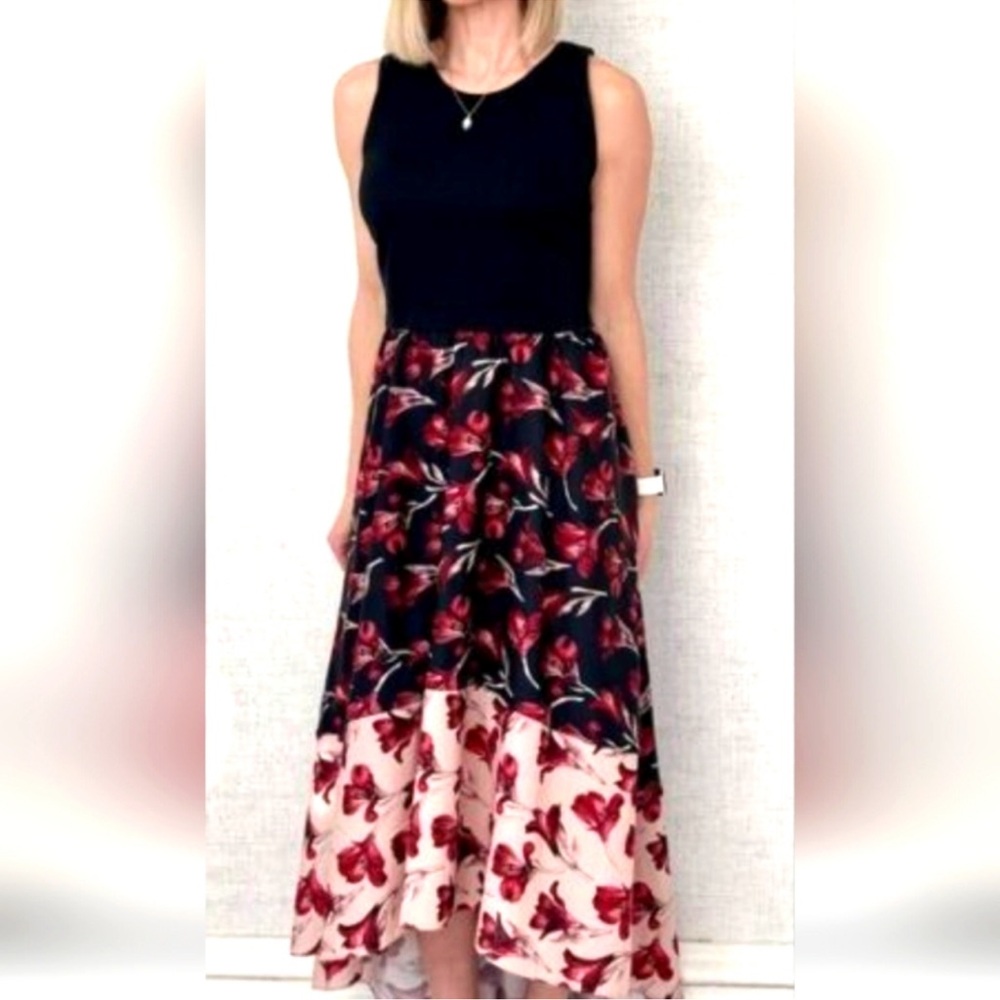 Anthropologie Hutch Hi Low Floral Print Maxi Dress Size L